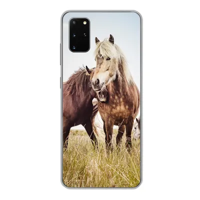 Produktbild von MuchoWow® Handyhülle Schutzhülle Hülle für Samsung Galaxy S20 Plus Pferde - Gras - Frühling Silikon Softcase Handy Hülle - Hartschale