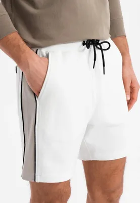 Obrázek produktu pro Ombre Clothing Pánské teplákové kraťasy Yussra ecru XXL