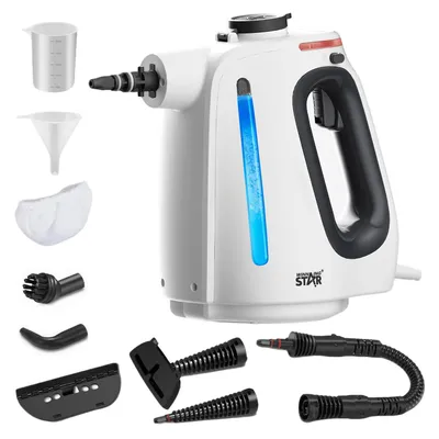 Produktbild von Dampfreiniger, 1350W Handheld Dampfreiniger, 20 Sek. Aufheizzeit Dampfreiniger, 500ml Wassertank, Multifunktional Dampfreiniger mit 9 Zubehör