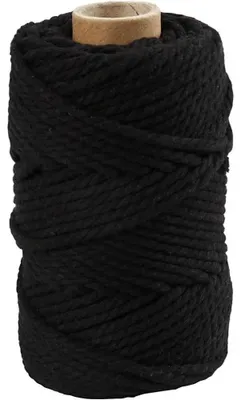 Immagine prodotto di Filato macramè Ø 4 mm, 55 m nero