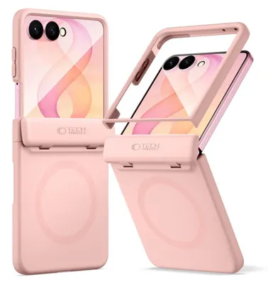 Obrázok produktu pre Zadný kryt TECH-PROTECT Polyamid AURA s magnetickým pripojením MagSafe pre Galaxy Z Flip 8, ružovej farby