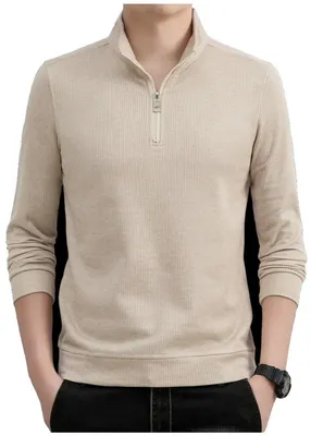 Productafbeelding van Currero Quarter Zip Heren Beige XXL