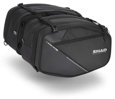 Produktbild von SHAD SL58 Paar Motorrad-Seitentaschen schwarz erweiterbar 18/24L