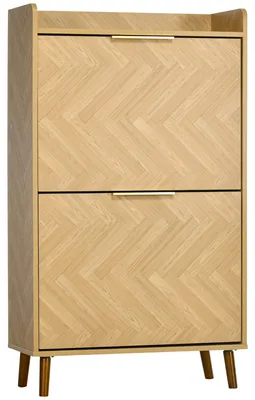 Produktbild von Schuhschrank mit 2 Klapptš¹ren fš¹r kleine Eingangsbereiche, Wohnzimmer, Schlafzimmer, 70 x 30 x 120 cm