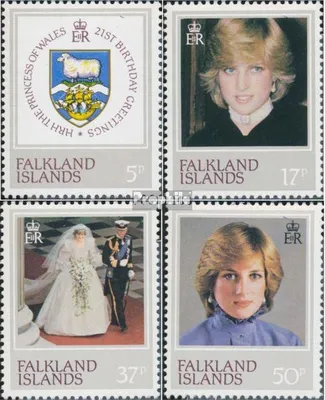 Produktbild von Briefmarken FalklanSteckanschlussln 1982 Mi 346-349 (kompl.Ausg.) postfrisch Prinzessin Diana