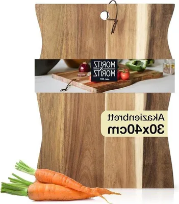 Zdjęcie produktu dla Antybakteryjna deska do krojenia z drewna 30 x 40 x 2 cm do kuchni