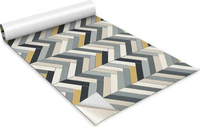 Zdjęcie produktu dla Folia samoprzylepna - Okleina meblowa - Dekoracyjna - Do mebli - Tapeta - Naklejka - Folia - Parkiet w jodełkę - 100 x 50 cm