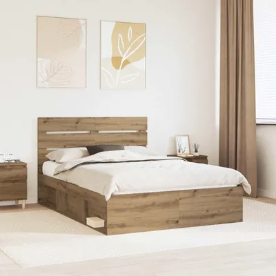 Obrázek produktu pro Maison Exclusive – rám postele s čelem, ruční výroba, dub, 140 x 190 cm