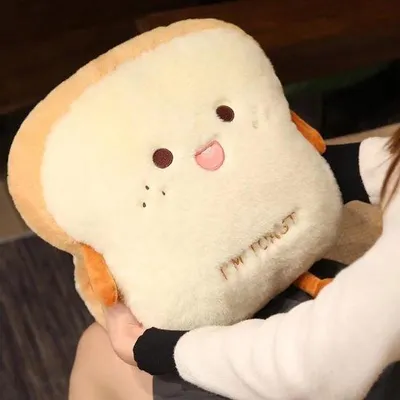 Produktbild von 35x45 cm Plüschkissen, Toastbrotkissen, Handwärmer, Geschenk für Kinder und Erwachsene
