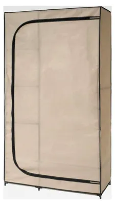 Produktbild von Textilkleiderschrank ca. 100 x 174 x 46 cm mit 7 Ablagefächern aus pflegeleichtem, atmungsaktivem Vliesstoff (Beige)