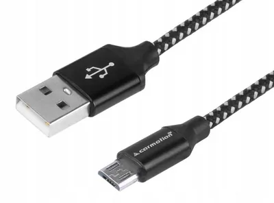 Produktbild von DBautomotive Geflochtenes Ladekabel USB zu Micro-USB 3m