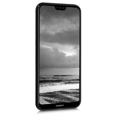 Produktbild von kwmobile Hülle kompatibel mit Huawei P20 Lite Hülle - weiches TPU Silikon Case - Cover geeignet für kabelloses Laden - Schwarz matt