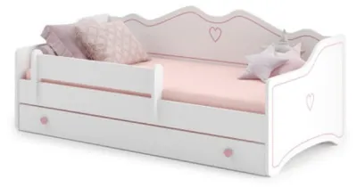 Image de 1001Jouets Lit enfant Lola 140x70 rose