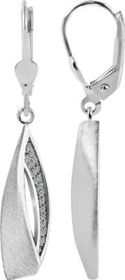 Produktbild von 925/- Echt Silber Ohrhänger "Elif" mit Zirkoniabesatz, 925/rhodiniert