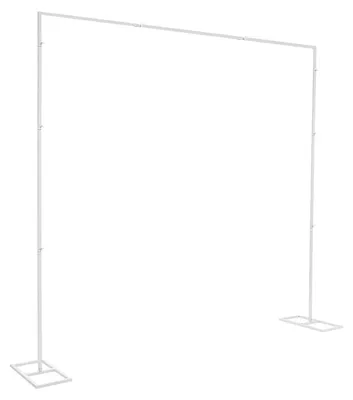 Produktbild von Quadratischer Hintergrundbogen - Hochzeitsständer - 2,4 x 2,4 m - Eisenrahmen - Freistehend - Einfache Montage - Weiß
