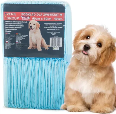 Obrázok produktu pre Verk 19308 Tréningové absorpčné podložky pre psov 60 x 60 cm 40 ks