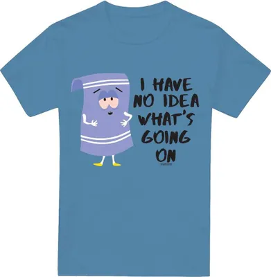 Imagen del producto de Camiseta para hombre de South Park, diseño "No Idea", modelo TV7221 (talla L), color azul Carolina