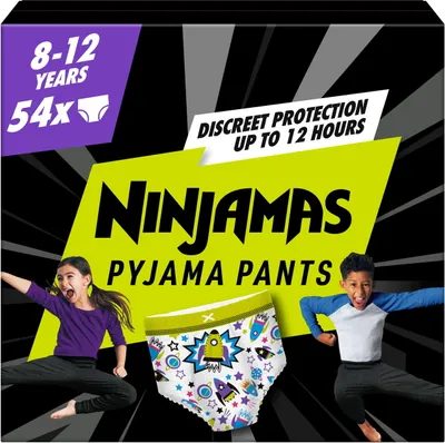Obrázek produktu pro PAMPERS Ninjamas Pyjama Pants Kosmické lodě 8 – 12 let (54 ks)
