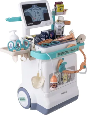 Image de ISO 26544 Chariot médical avec ECG et radiographie XXL, blanc