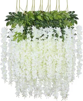 Produktbild von Famanu Kunstblumenstrauß - Kunstblumen für Hochzeit, Dekoration, 12 Stück
