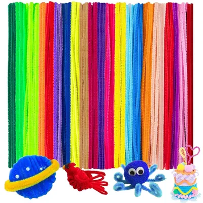 Obrázok produktu pre Čistiace tyčinky na fajky, chenille drôt, 300 kusov, 20 farieb, dĺžka 30 cm