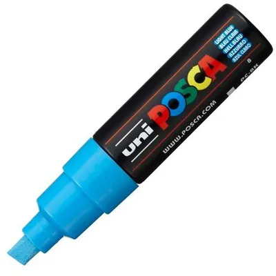 Obrázek produktu pro Plstěné pero POSCA PC-8K světle modré (6 kusů)