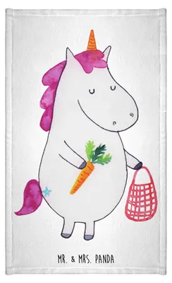 Produktbild von Mr. & Mrs. Panda Gästetuch Einhorn Gemüse - Weiß - Geschenk, frottierhandtuch, Unicorn, Handtuch Klein, Biomarkt, Wochenmarkt, Kleines, Einhörner, Gästehandtuch 30x50