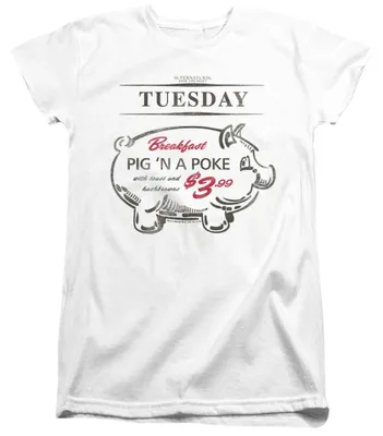 Produktbild von Supernatural - "Pig N Poke" T-Shirt für Damen, Anliegend TV40811 (M) (Weiß)