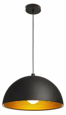 Produktbild von RED - DESIGN RENDL RENDL CARISSIMA 40 Pendelleuchte matt schwarz/gold 230V E27 42W R11766