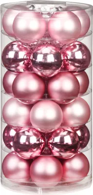 Produktbild von Weihnachtskugeln 30 Stk 6cm Pink Blush