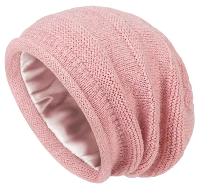 Imagen del producto de Gorro de lana para mujer, estilo slouchy, forrado en satén, marca Creekstone. Ideal para el invierno