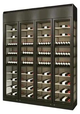 Image de Armoire à vin tempérée Armoire de réfrigération du vin Meuble à vin Tablette à vin