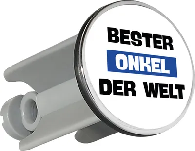 Produktbild von Huuraa Waschbeckenstöpsel Bester Onkel der Welt 4cm höhenverstellbar Abflussstopfen Geschenkidee