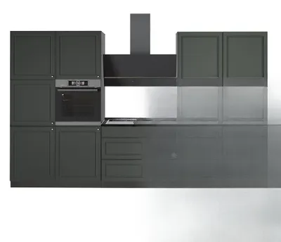 Obrázok produktu pre Kuchynka Vicco Fame-Line Zelený a zlatý vidiecky dom/antracitová 340 cm, AP Antracit, Model 64565