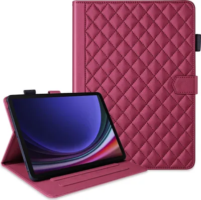 Produktbild von Kunstleder Hülle für Samsung Galaxy Tab S10 FE Plus mit Standfunktion Rot