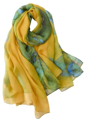 Zdjęcie produktu dla Szalik jedwabny damski, 100% naturalna jedwab, wymiary 53x170 cm