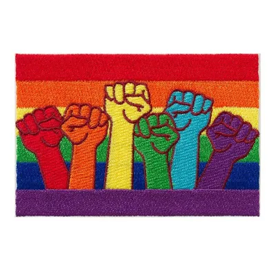 Produktbild von Mono-Quick 14169 Flagge Regenbogen Applikation, Bügelbild, Patch, Aufnäher, ca. 6,5 x 9,7 cm, Pride