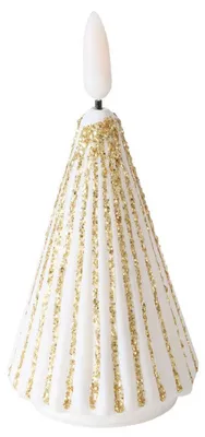 Produktbild von Weihnachtsbaumförmige Kerze mit künstlicher Flamme TORIS, 12 cm