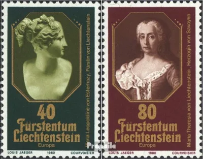 Produktbild von Briefmarken Liechtenstein 1980 Mi 741-742 (kompl.Ausg.) postfrisch Europa