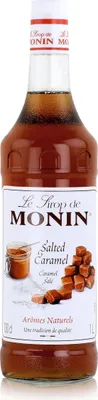 Produktbild von Monin Sirup Salted Caramel 1L - Cocktails Milchshakes Kaffeesirup (1er Pack)