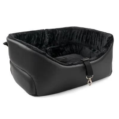 Immagine prodotto di Seggiolino auto per cani universale lavabile resistente all'abrasione, seggiolino auto cane per sedile anteriore, sedile passeggero anteriore, sedile posteriore, cuccia per cani borsa, S: 39 cm x 32 cm, nero