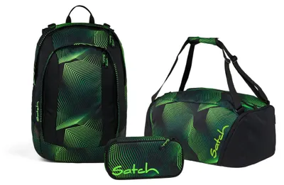 Produktbild von Satch Schulrucksack-Set AIR Seismic Green 3-teilig, Kollektion 2025