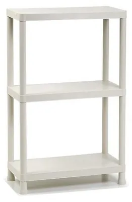 Produktbild von Plasticforte Lagerregal - Kunststoff - weis - 60 x 95 cm - 3 Facher