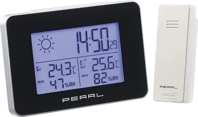 Produktbild von Funkuhr Wetterstation mit Funkwecker Thermo-/Hygrometer Funk Außensensor und Wetter-Vorhersage