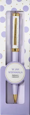 Produktbild von Geschenk-Kugelschreiber mit Widmung „W jak Wspaniała” (W wie „Wunderbar”)