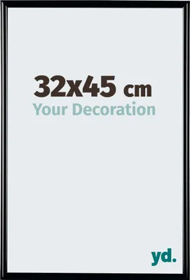 A product image showing a picture frame with text indicating size and a brand logo.