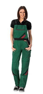 Produktbild von Highline Damen Latzhose grün/schwarz/rot Größe 52