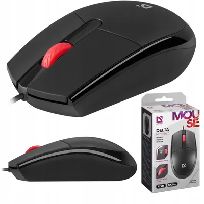 Produktbild von Kabelgebundene Computermaus mit leisem Klick, Defender Maus, schwarz