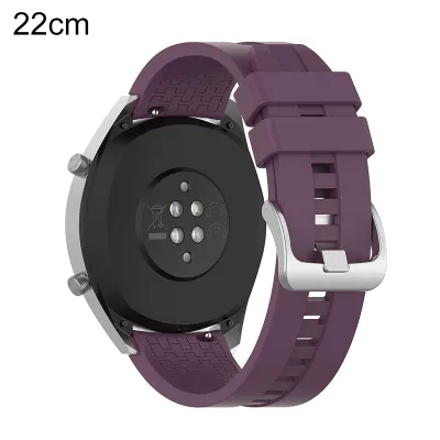Produktbild von 22mm Ersatz-Uhrenarmband aus weichem Silikon für Huawei GT/GT 2-Dunkelviolett