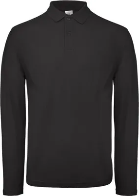 Produktbild von Herren-Poloshirt, langärmelig - B&C ID.001 LSL - black - Größe XS